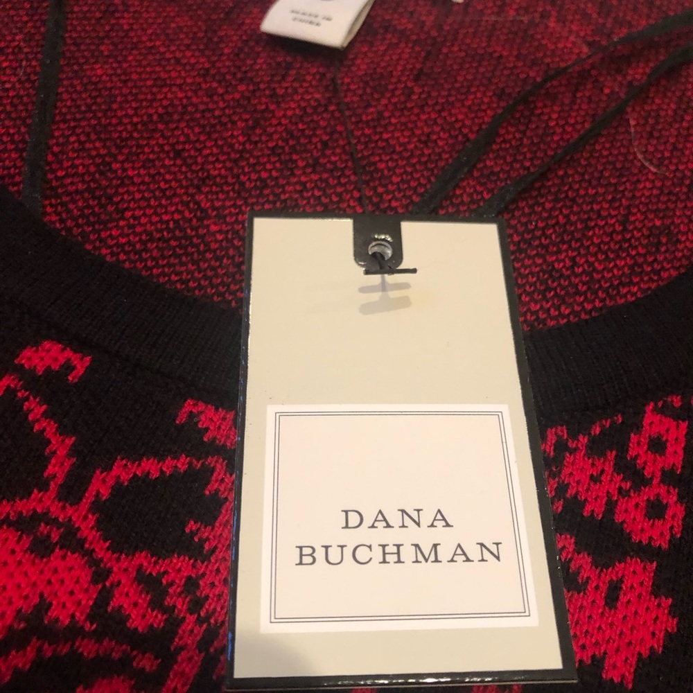 Dana Buchman Red/Black Knit Dress - Picture 8 of 9